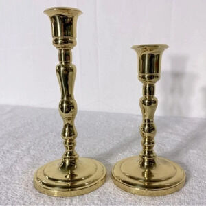 Vintage Partylite Coated  Brass Candlestick Holders x2